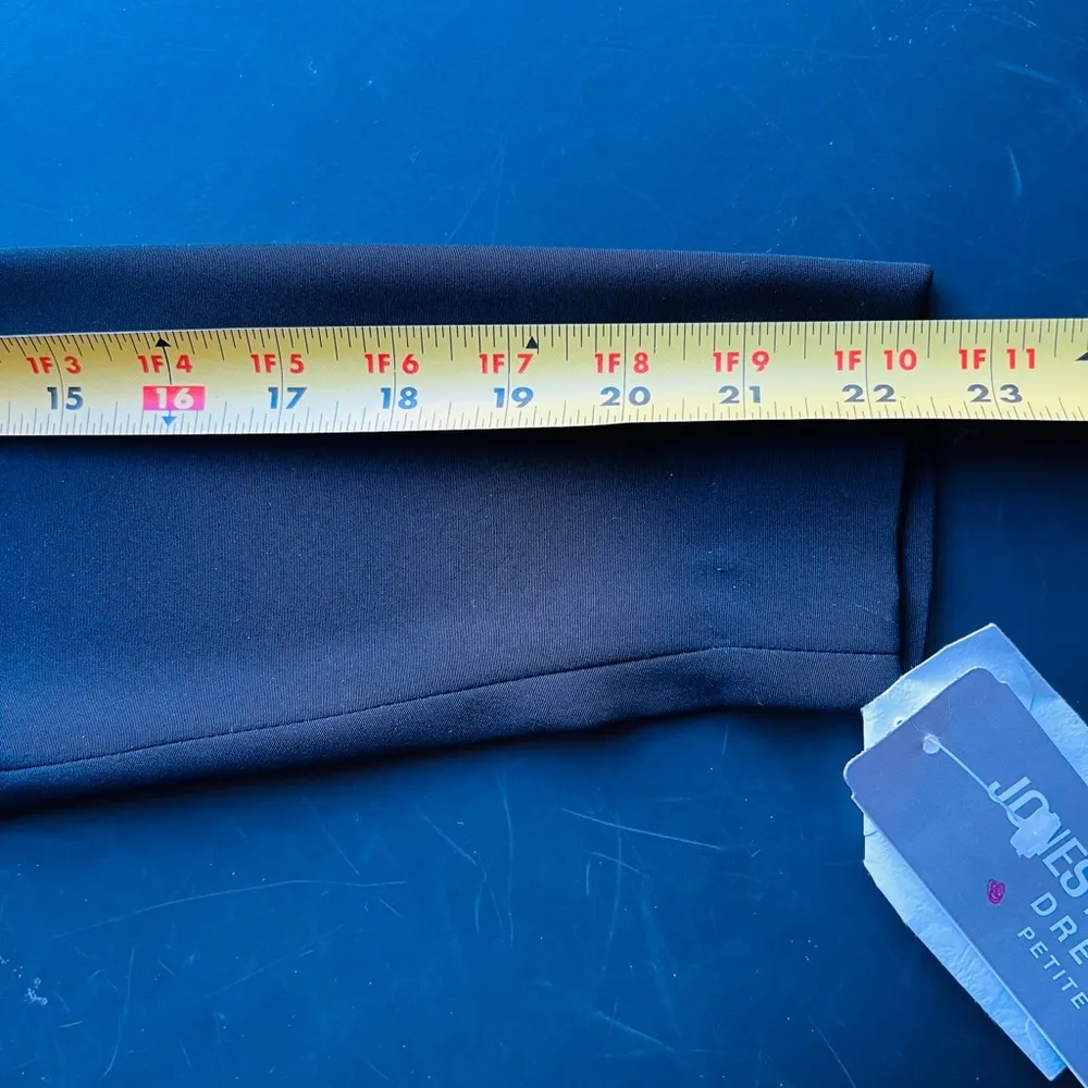 NWT Jones New York Dress Black Long Sleeves Mock Neck SZ 8P Lined Classic Maxi - Image 9