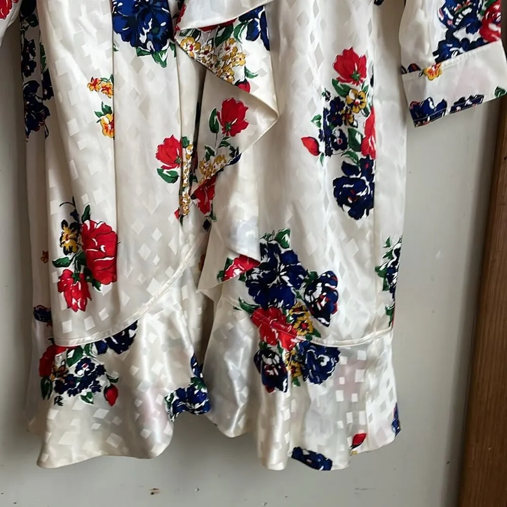 Tory Burch Floral Printed Silk Wrap Dress - Image 9