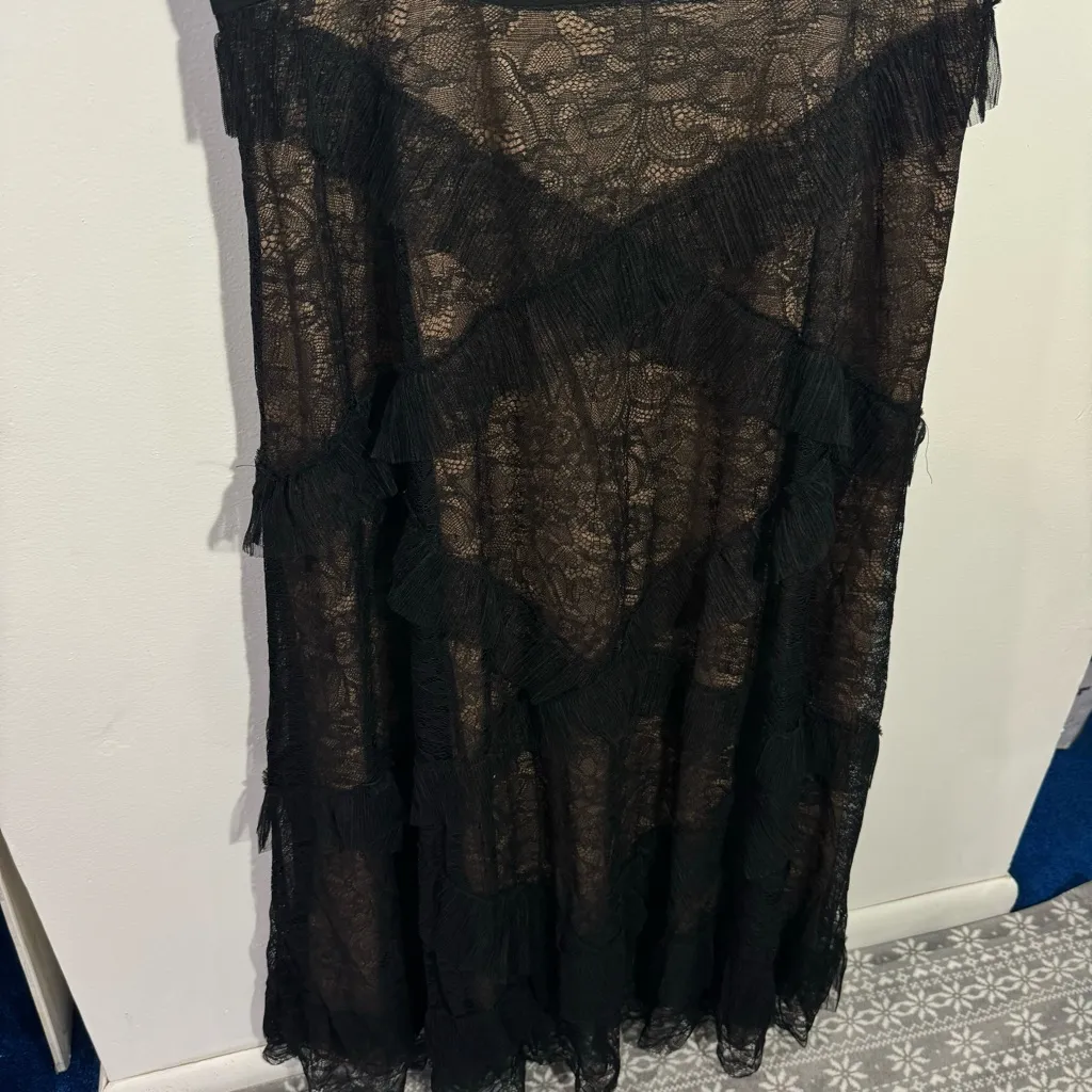 NWT City Chic Sexy‎ Ruffle Maxi Dress Black Size L/20 Evening Met Gala Holiday - Image 10