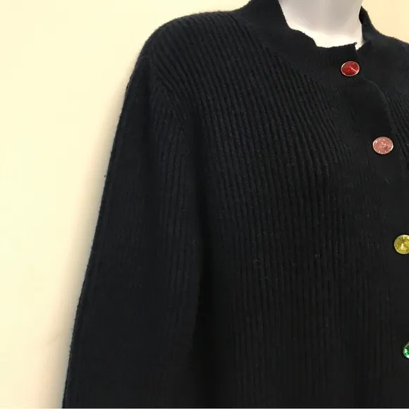 Lea &‎ Viola rib-Knit whimsigoth grunge Cardigan sweater M - Image 11