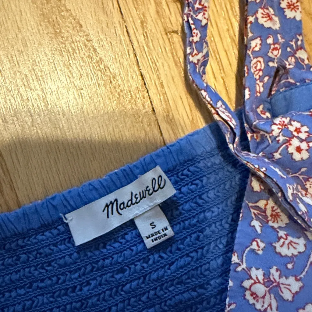 Madewell Tie-Strap Tiered Midi Dress in Summer Vines Sz S - Image 2