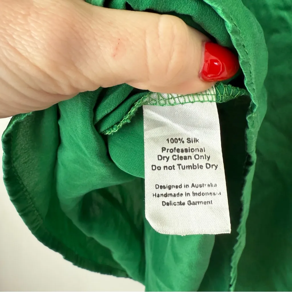 Posse Green 100% Silk Mini Dress S - Image 6