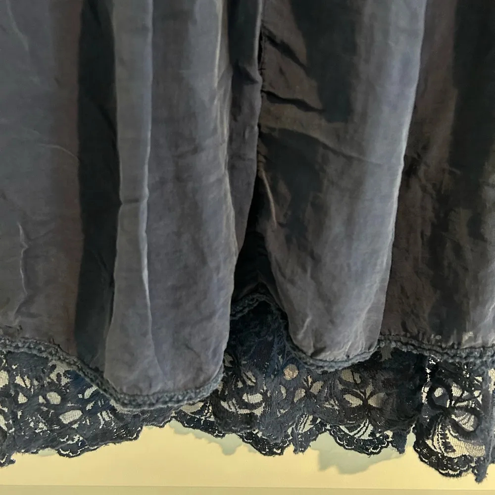 Prontomoda Giusy Silk Sleeveless Top Navy Blue Size S - Image 10