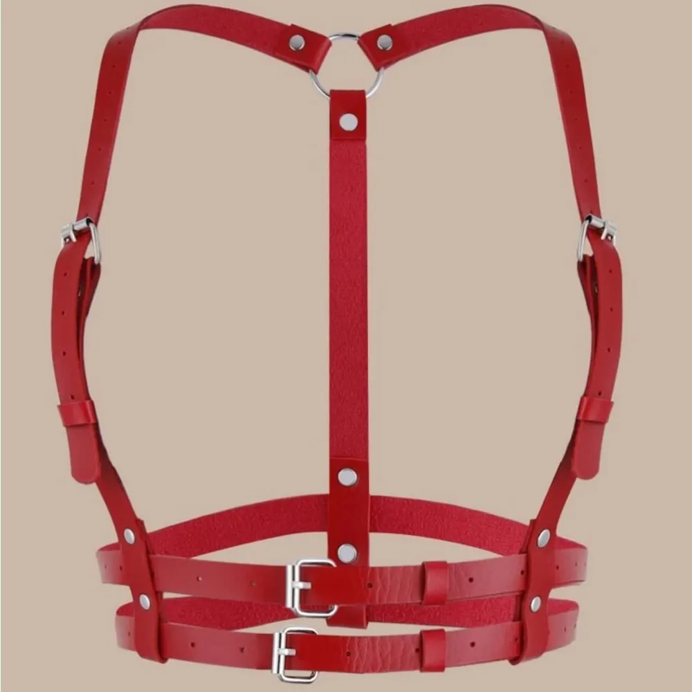 Red Underbust Double Harness Belt New - Image 2