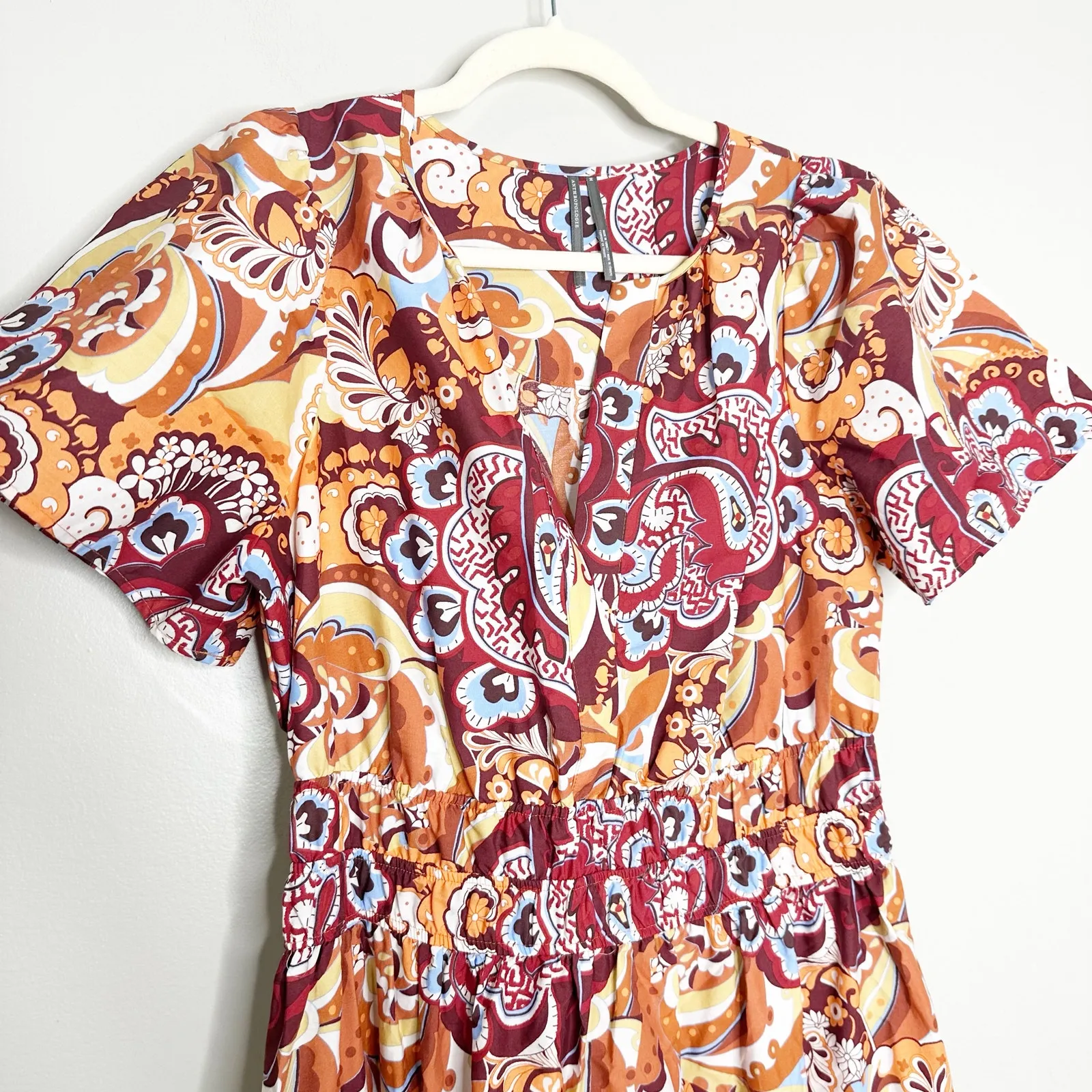 Anthropologie Somerset Maxi Dress in Bronze Paisley Print Medium - Image 5