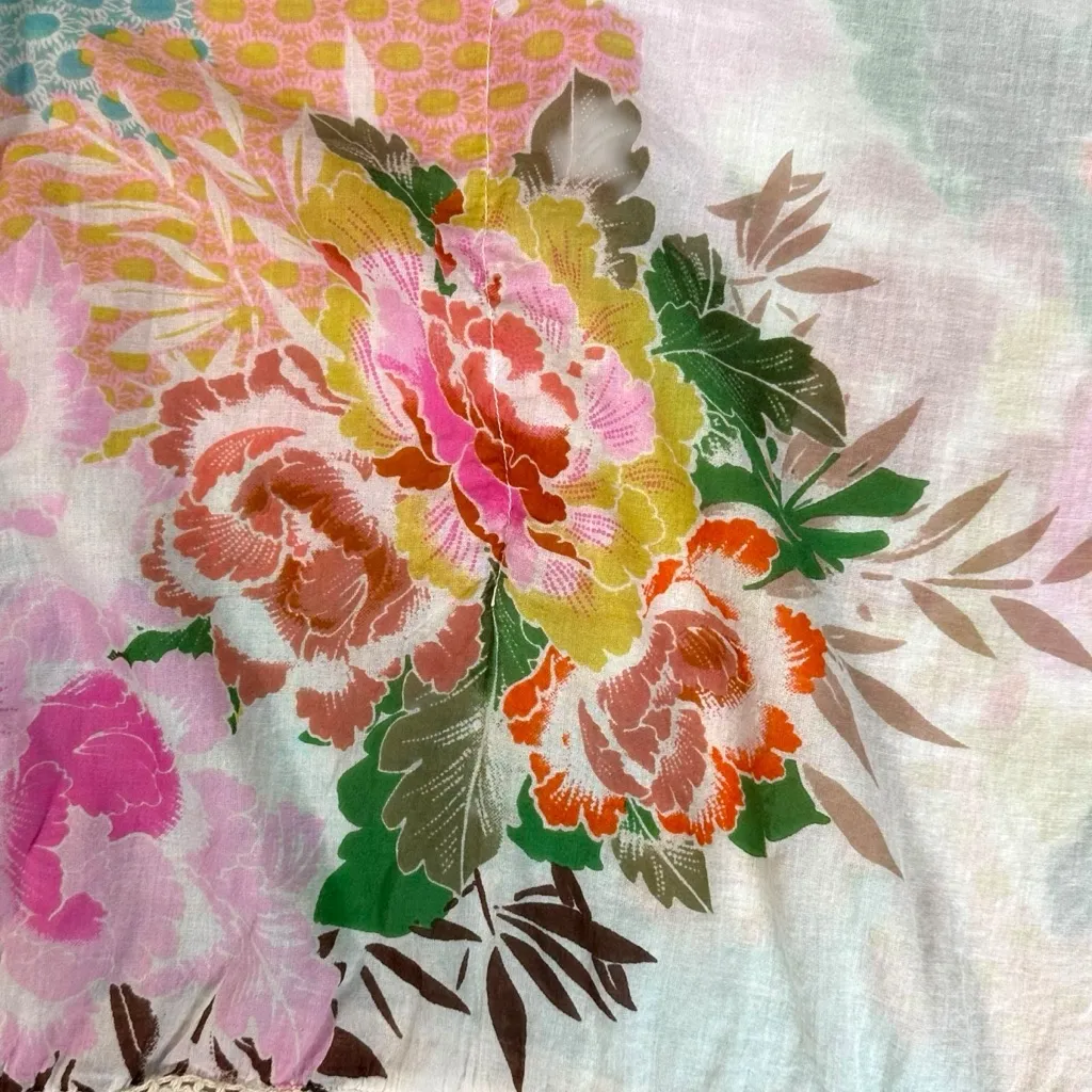 Anthropologie Z & L Europe Floral Pom Pom Kimono Tunic Coverup Bohemian OS - Image 10