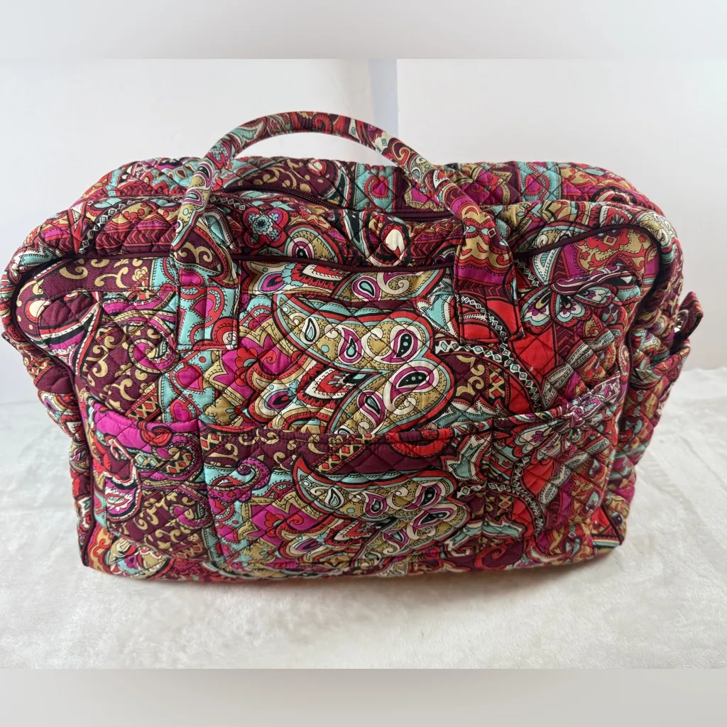 Vera Bradley Multicolor Paisley Travel Bag‎ - Image 4