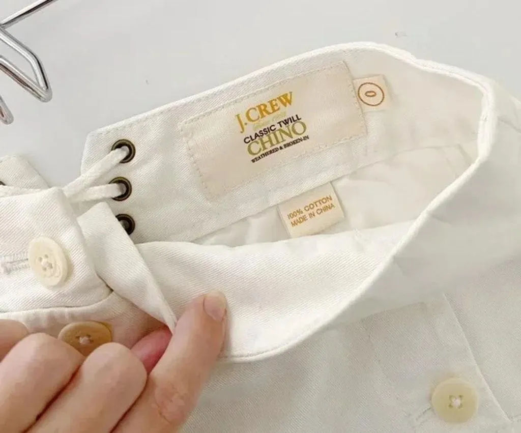 J.Crew Vintage Y2K Classic Twill Chino Mini Skirt White Size 0 - Image 8