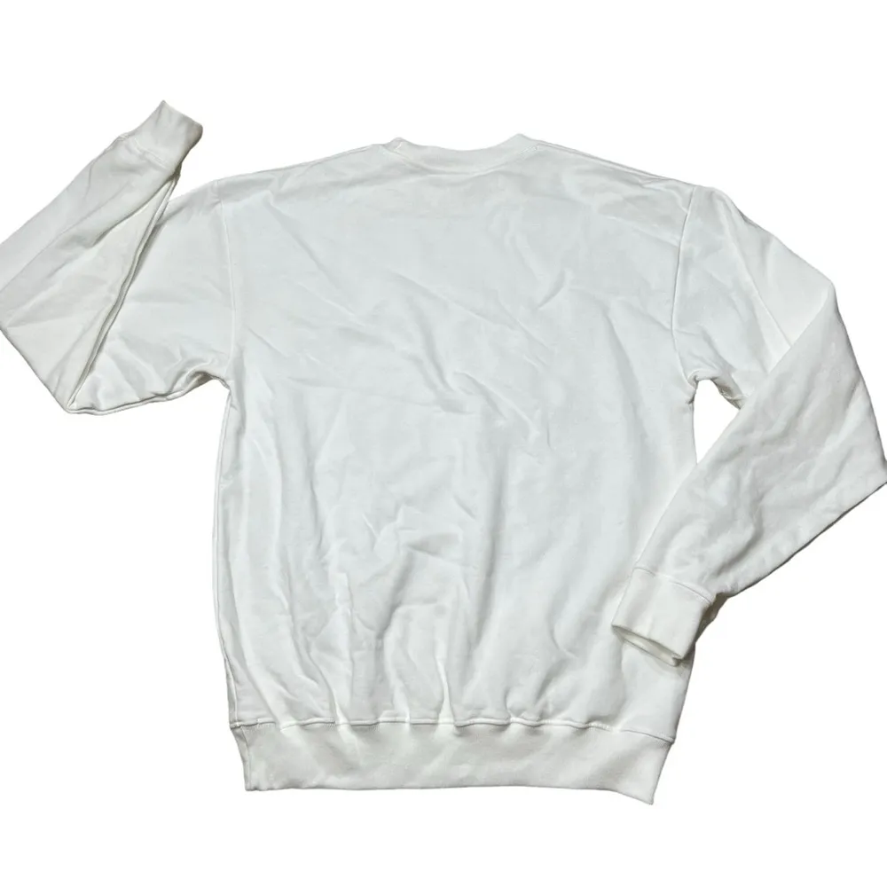 Sporty & Rich Crew Neck White Sweatshirt Oversized Street Wear Size XS - Image 9