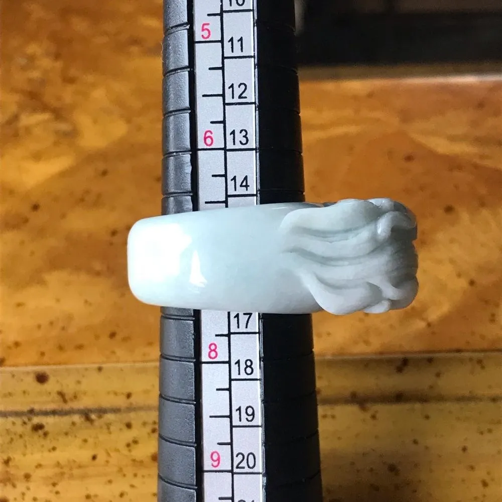 Natural Jade Dragon Ring Size 7 - Image 8