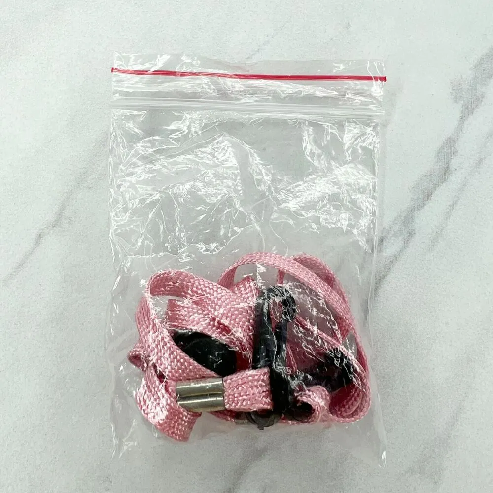 Pink Adjustable Double Clip ID Badge Holder School Work Lanyard Necklace - Image 2