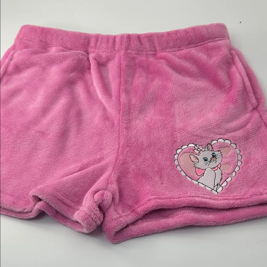 Disney Pink Fleece Shorts with Cat Design - Image 9