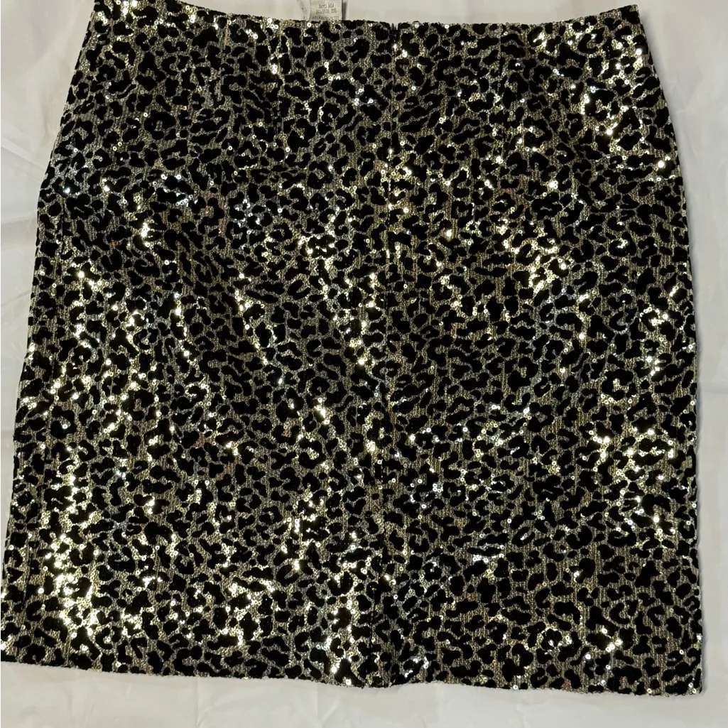 Alberto Makali Black and Gold Sequin Pencil mini Skirt size 10 - Image 2