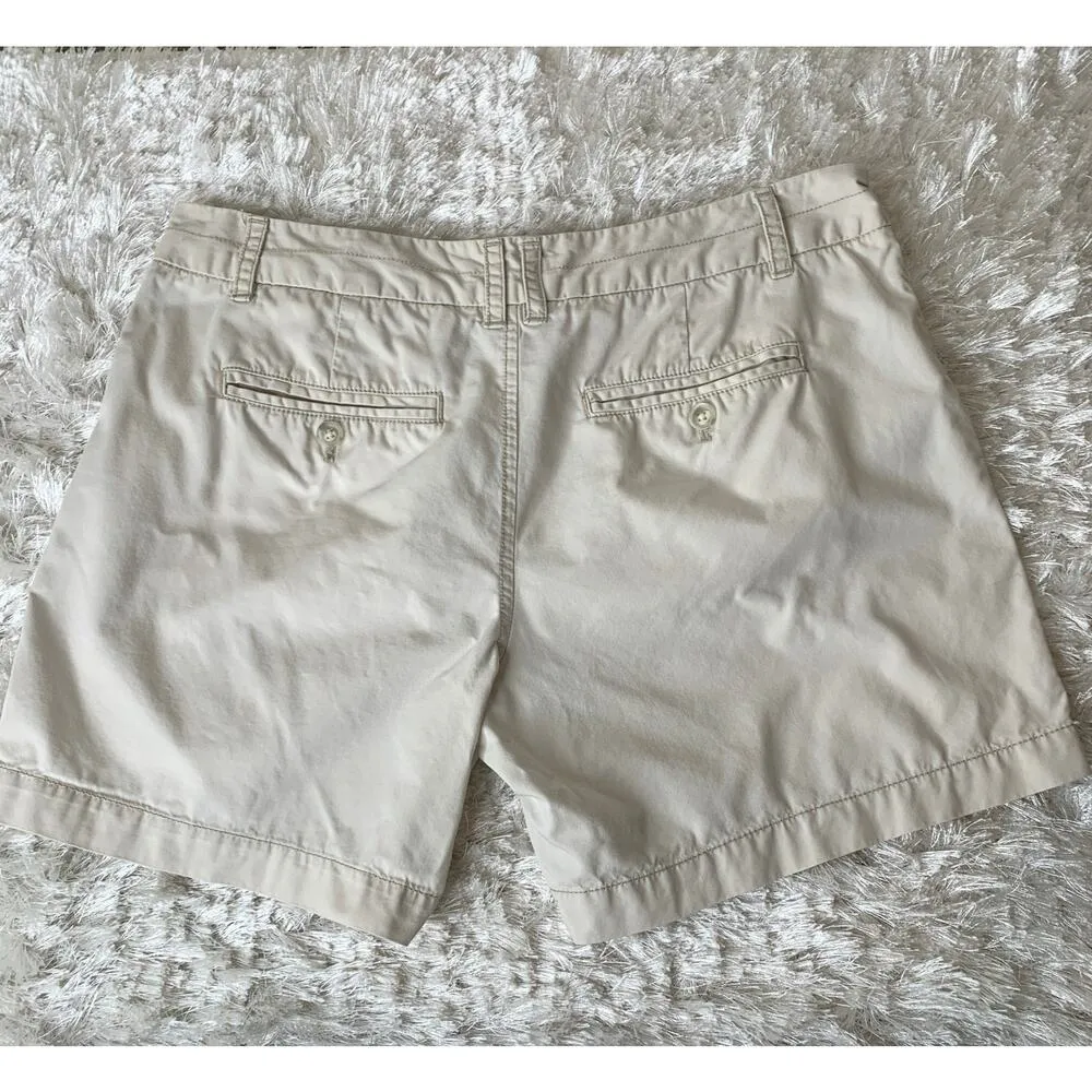 LOFT Sand Chino Shorts Sz 8 Preppy Classic Tan - Image 2