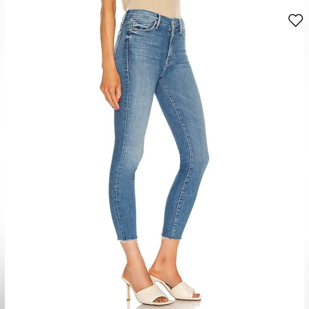 MOTHER Looker Ankle Fray Hey Sun Blue Size 25 - Image 2