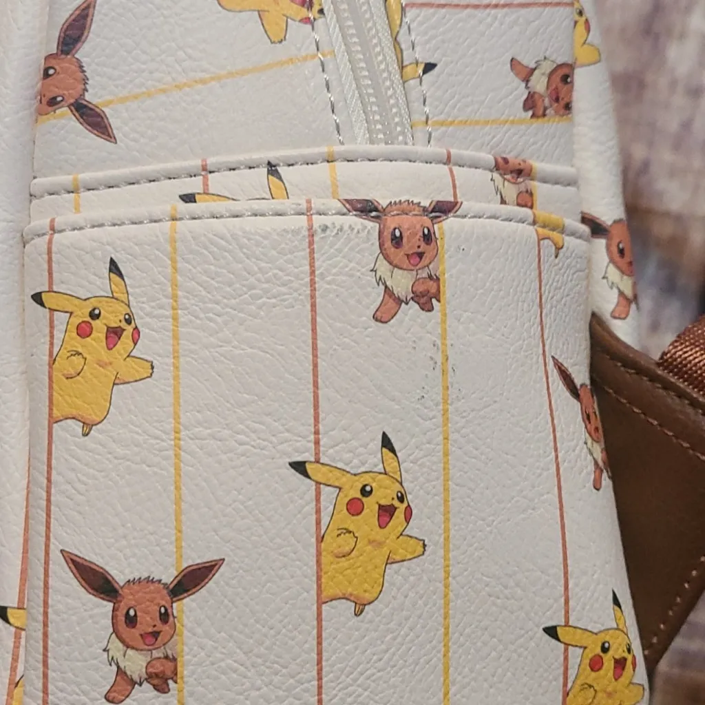 Loungefly Pokémon pikachu ever stripe mini backpack and wallet - Image 10