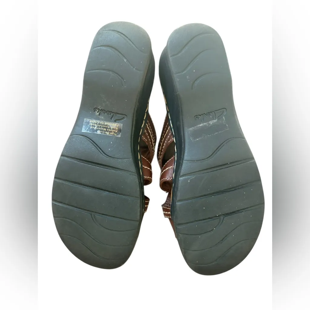 CLARKS Brown Lexi Myrtle Soft Cushion Open Toe Sandal Womens Size 7 - Image 6