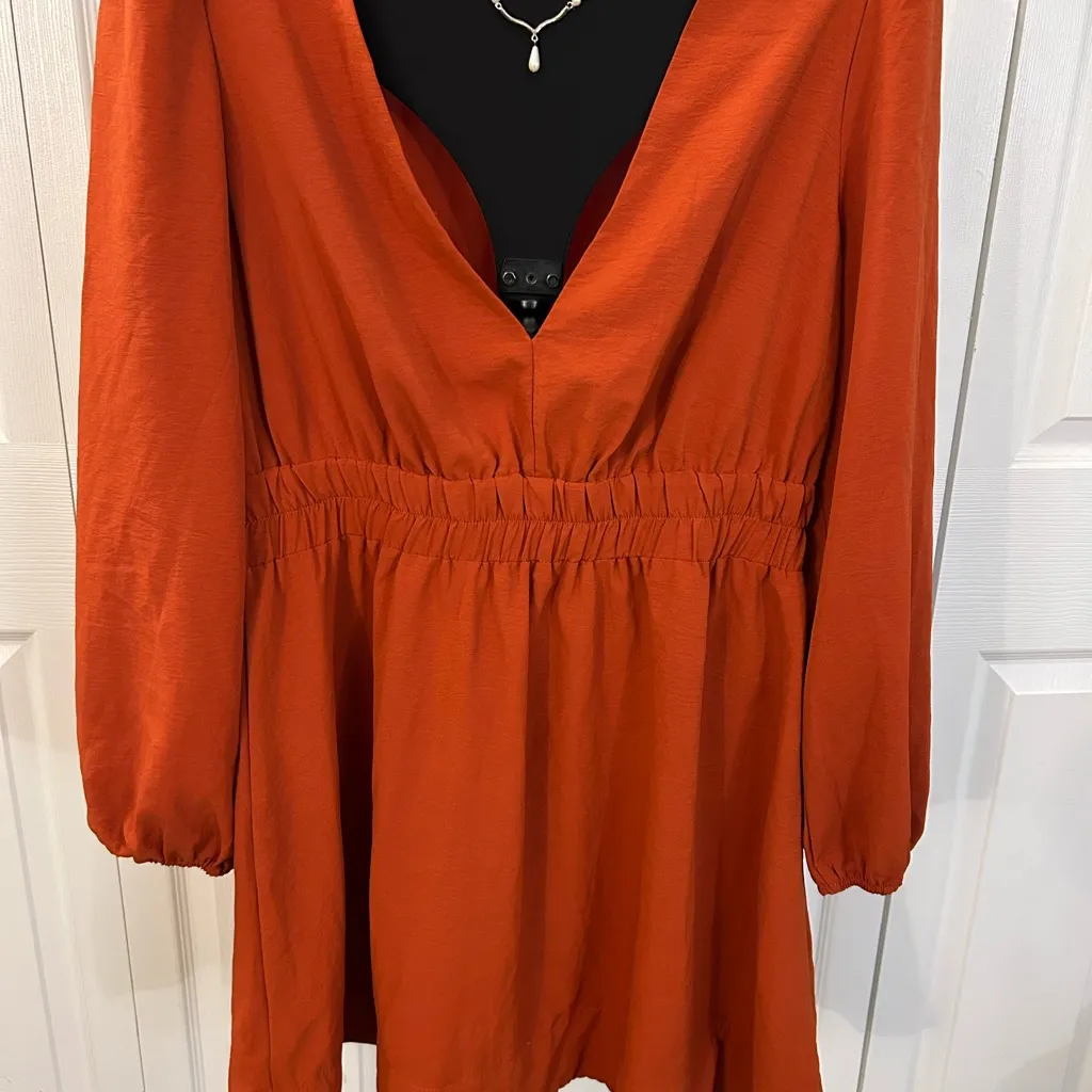 NWOT! Gorgeous rust color dress - Image 2