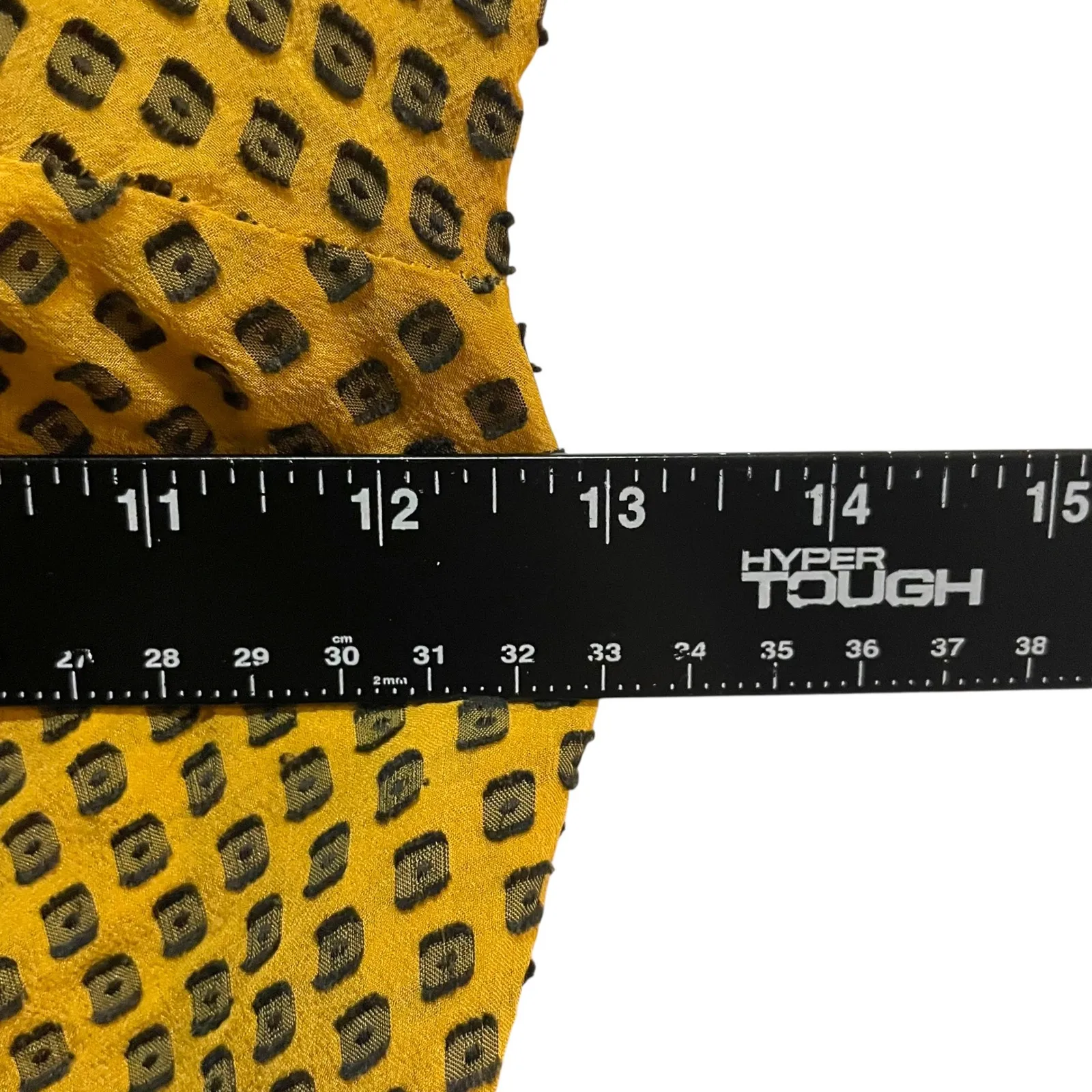 Eva Franco Dress Size 4 Yellow Black Print Ruffle‎ Hem Cap Sleeve Career - Image 6