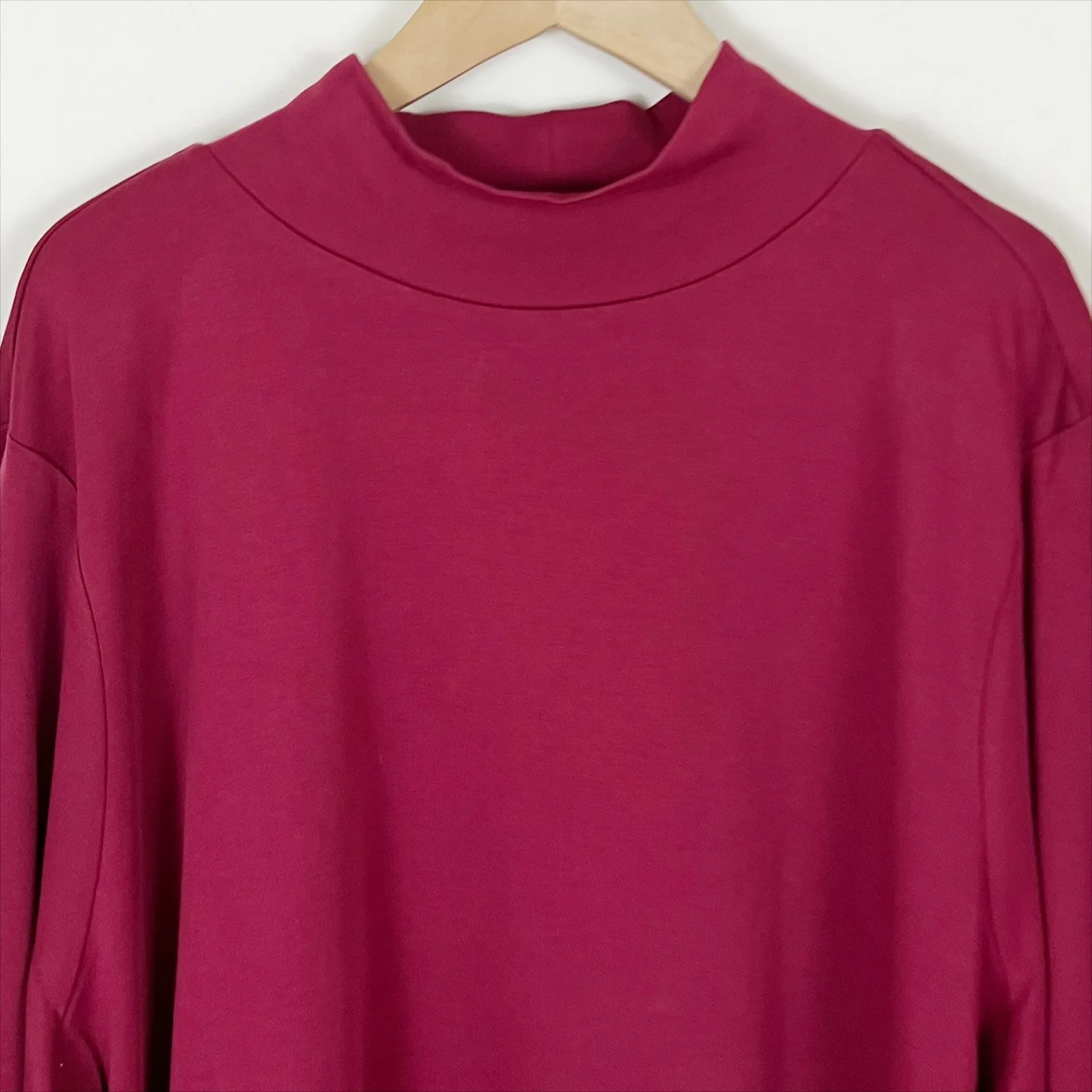 NWOT C Wonder 100% Cotton Red Long Sleeve Mock Neck Knit Top Size 3X - Image 3