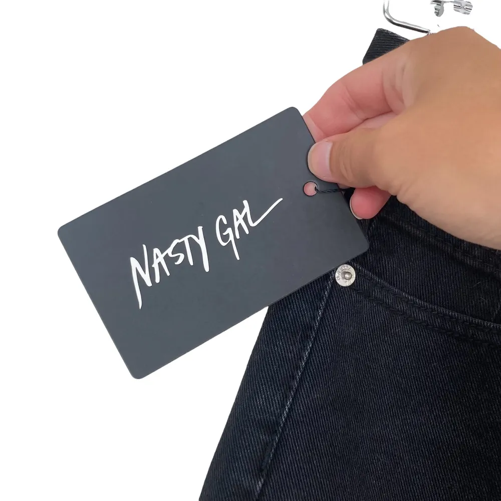 Nasty Gal Black Debbie High Waisted Mom Jeans Sz 2 - Image 2