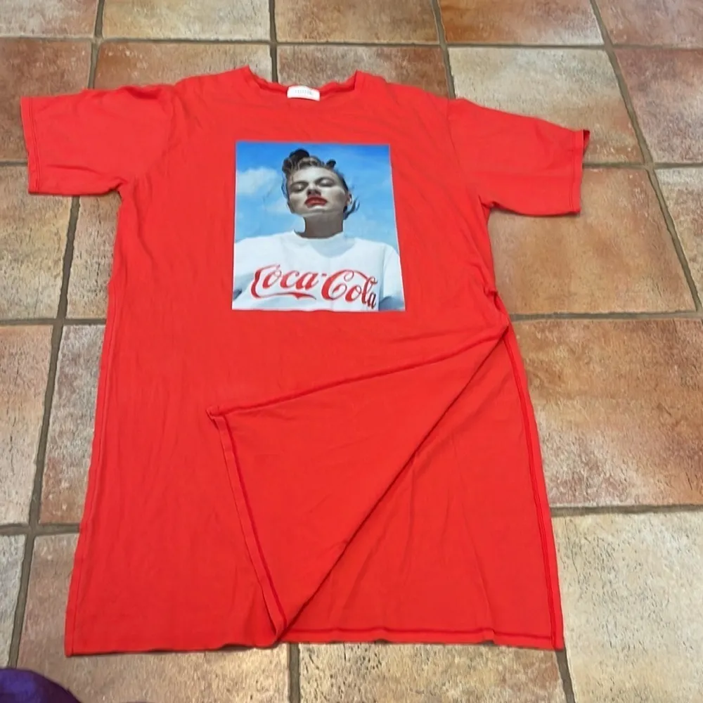 LASSONG VINTAGE COCA COLA SIDE SPLITS TUNIC TEE/Coverup - Image 2