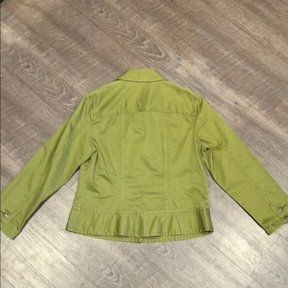 Chico's Chico’s cotton twill cargo style jacket olive - Image 3