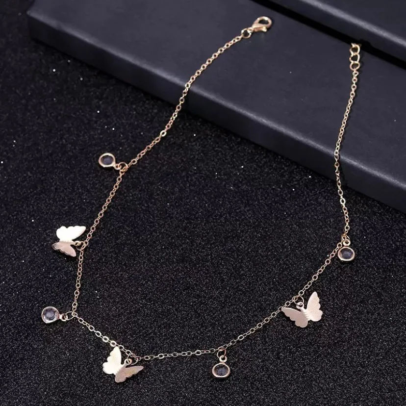 Minimalist Whimsical Dainty Butterfly Gold Necklace - Image 8