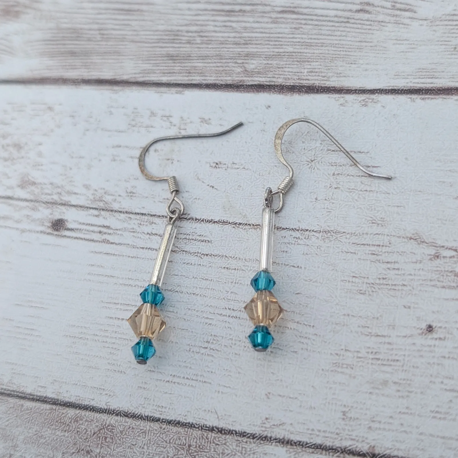 Earrings for Pierced Ears Beaded with Tube Bead Dangle - Image 2