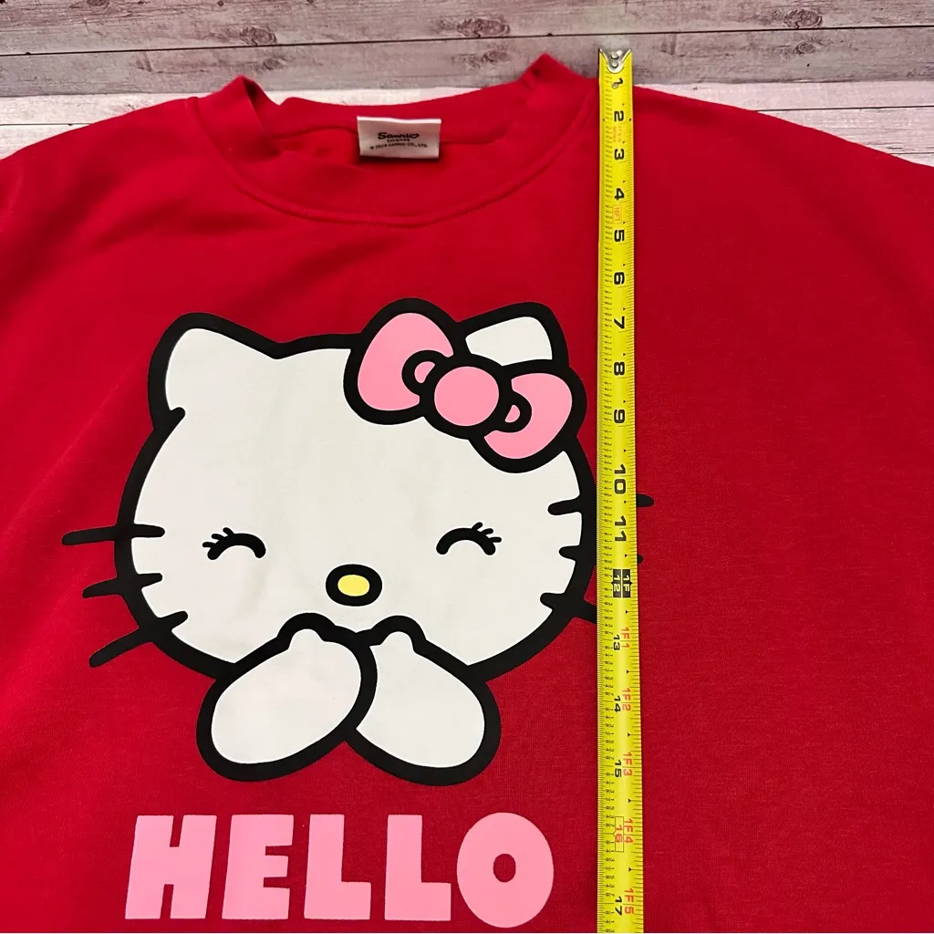 Hello Kitty Red Crew Neck Sweater size L - Image 7