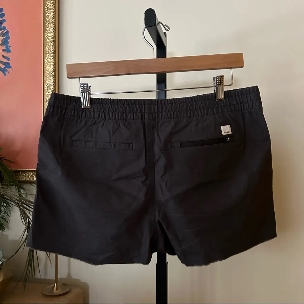 Vuori Ripstop Organic Cotton Pull On Drawstring Shorts Elastic Gray Size M - Image 5