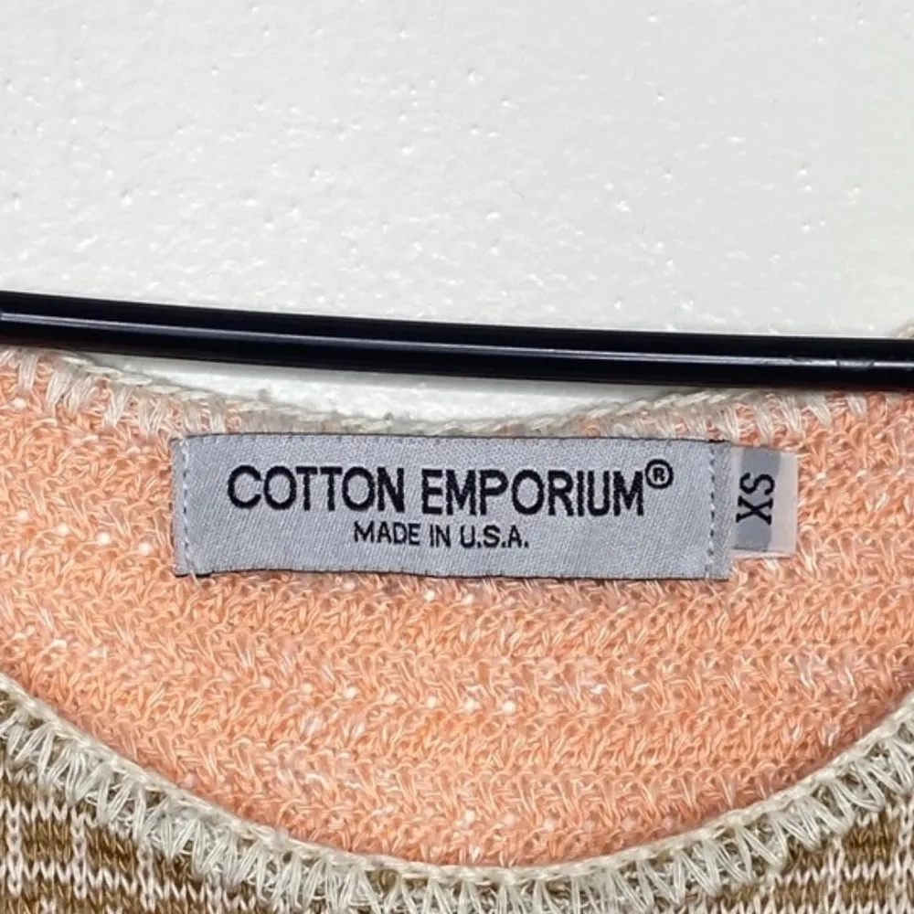 Cotton Emporium knit Aztec Bohemian short sleeve layering sweater - Image 5