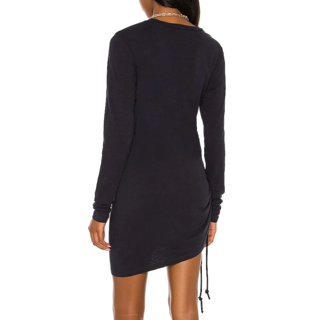 Pam & Gela Dress revolve shirred long sleeve mini womens Black (small) going out - Image 4