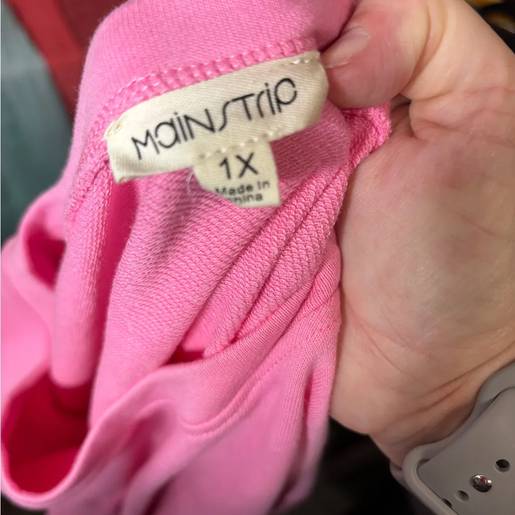 Main Strip Pink Fringe Sweatshirt - Image 4