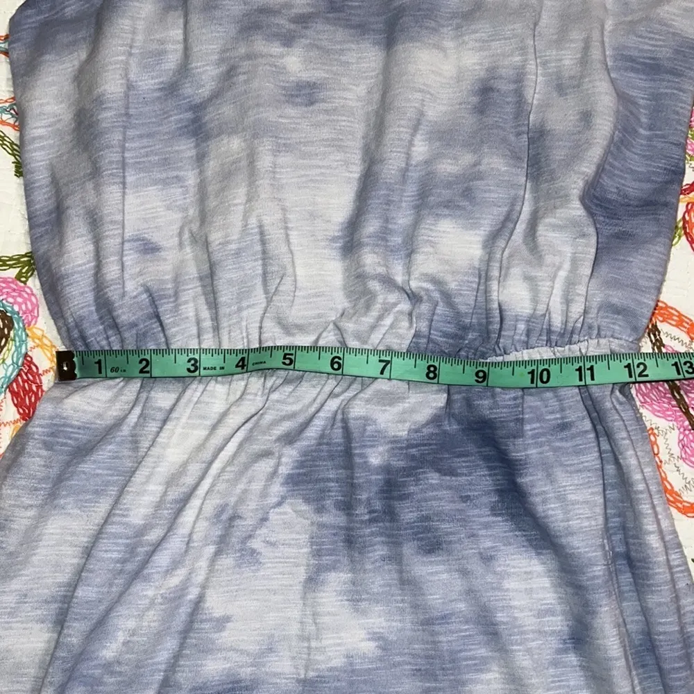 Old Navy small womens dress sleeveless blue white tie dye print adjustable strap - Image 5