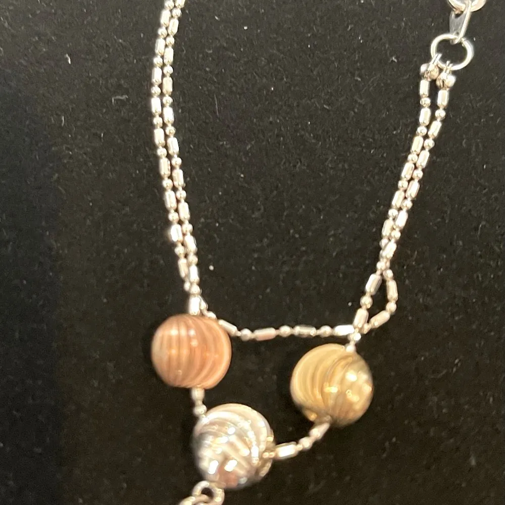 3 Rose & Yellow Gold Silver Plated Balls With Star & 2 Layered bracelet - Image 3
