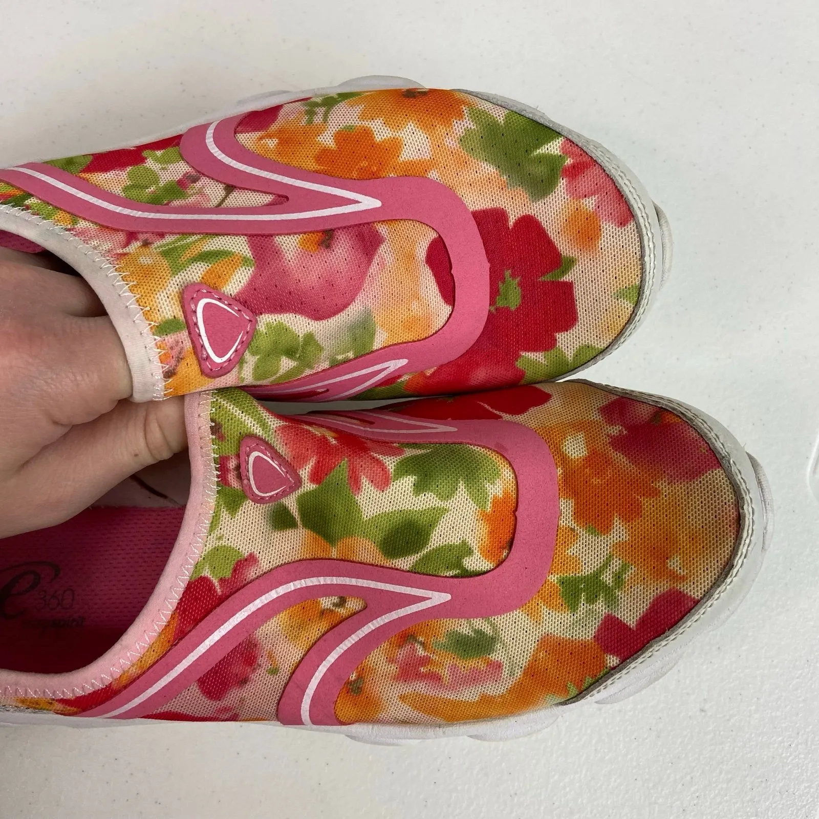 Easy Spirit e360 women's Esride pink floral slip on loafers shoes casual comfy - Image 8