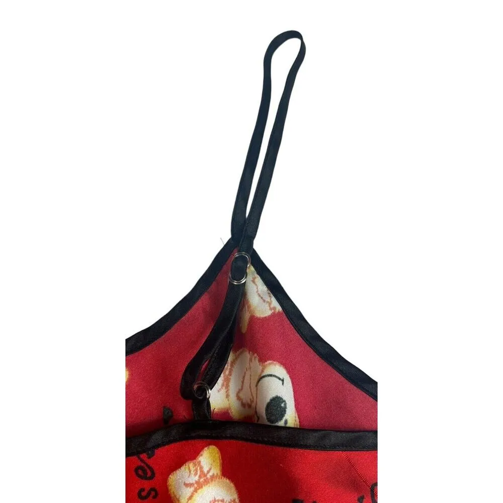 Vtg Fashion Bug Womens Red Teddy Bear Satiny Camisole Pajama Set 90s Y2K Size S - Image 12