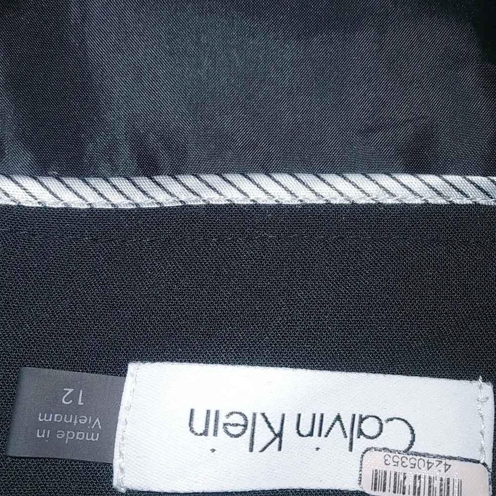 Calvin Klein 12 34 Black Lined Pencil Skirt Funeral - Image 2