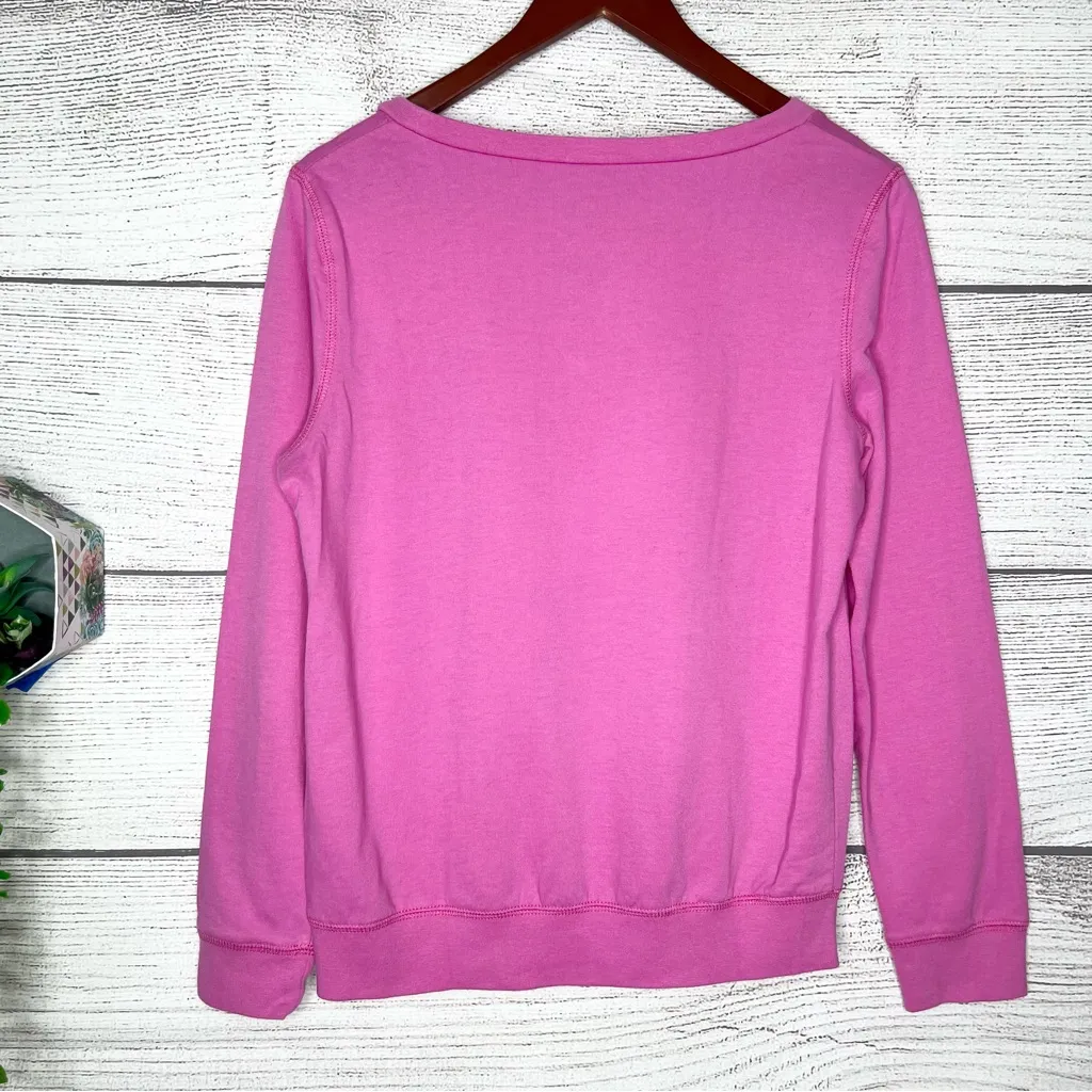 Sanrio Hello Kitty Pink Long Sleeve Graphic Sweatshirt Size Medium - Image 5