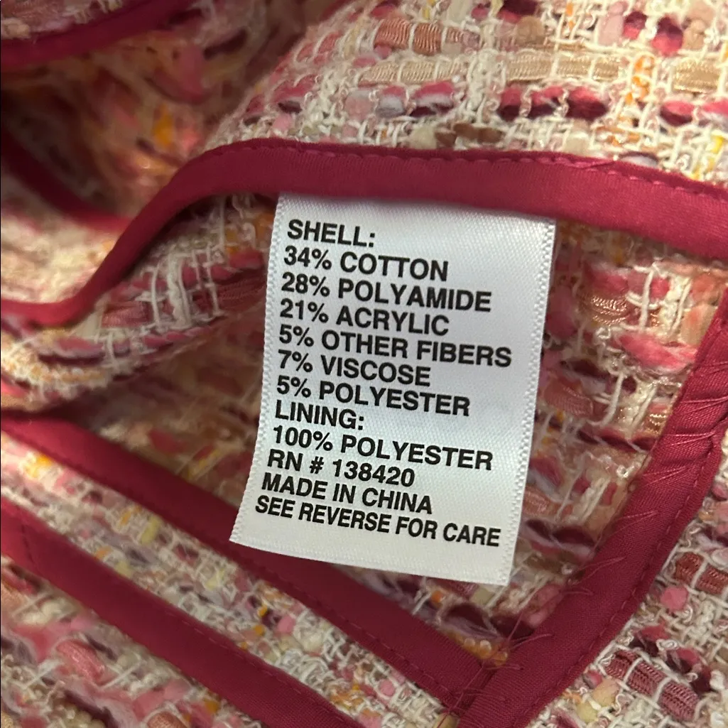 Etcetera Multicolor Tweed Blazer, Size 6 - Image 7