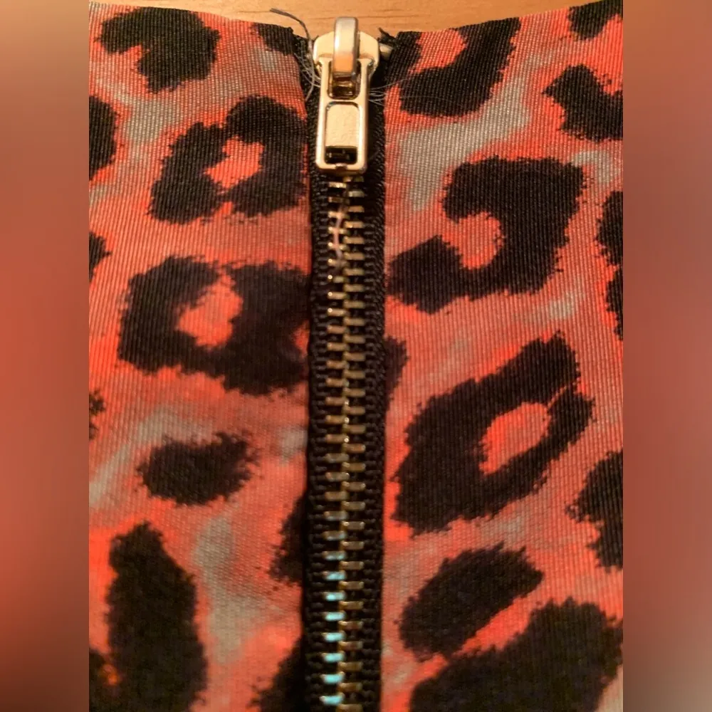 Forever 21 Dress Sz Med Sleeveless Cheetah Lined Crinoline Formal Pink Black Bow - Image 9