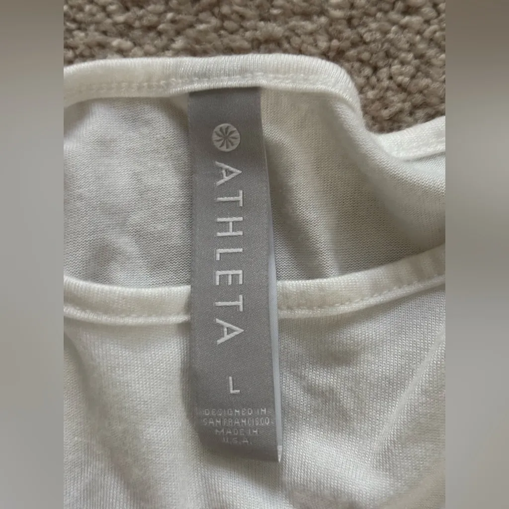 Athleta White‎ Drape Front Dolman Tee - Image 3