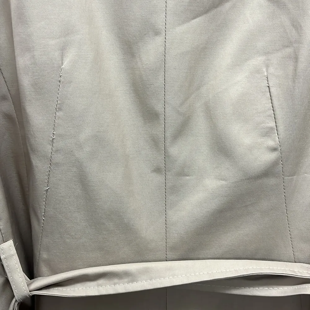 VIA SPIGA Tan Spring Double Breasted Button Front Trench Coat Size Medium - Image 10