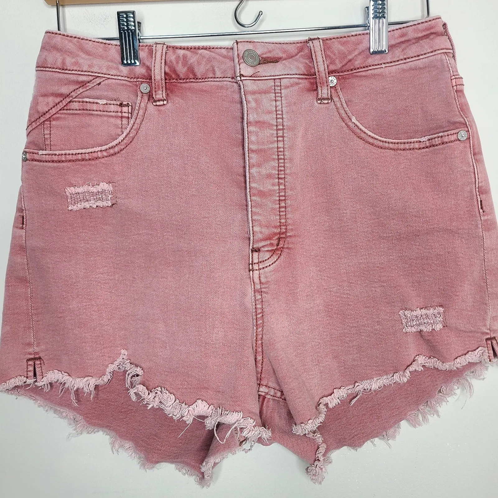 Free‎ People We The Free Denim Cutoffs High Waist Distressed Jean Shorts Sz 30 - Image 2