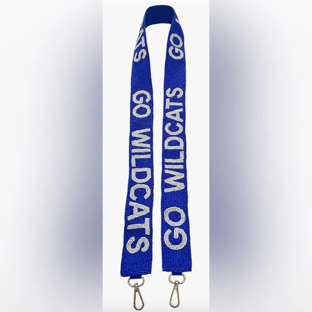 University of Kentucky GO WILDCATS Blue Beaded Purse Strap Game‎ Day Gifts NWT - Image 6