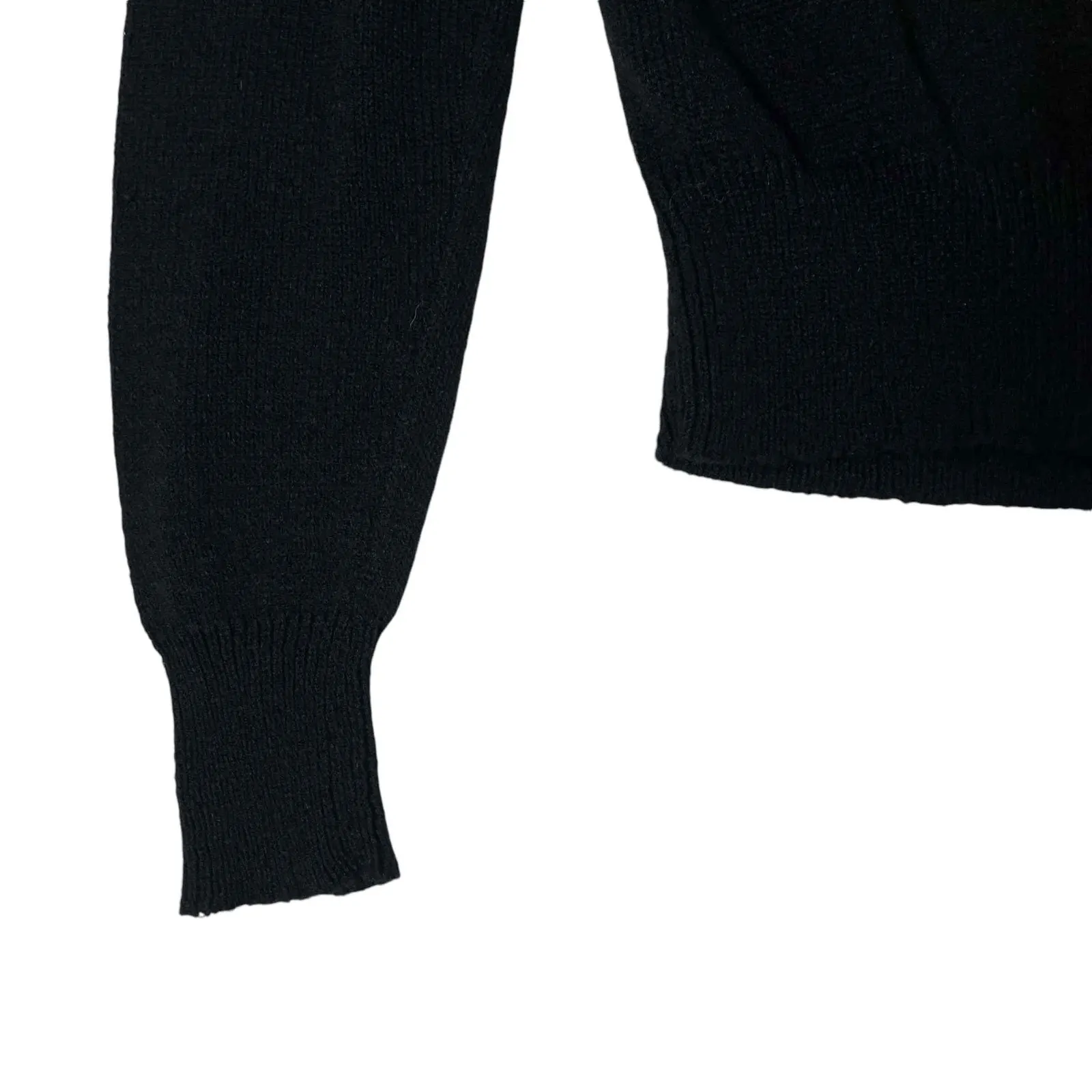 Women's Vintage Black Peter Pan Beaded Collar Long Sleeve Pull Over Blouse Size undefined - Image 6