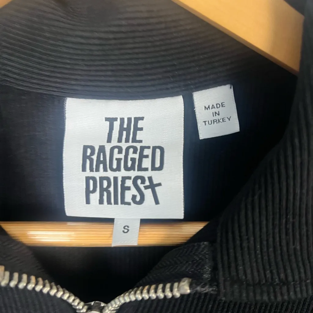 Urban outfitters the ragged priest double zip black ribbed mini dress small - Image 2