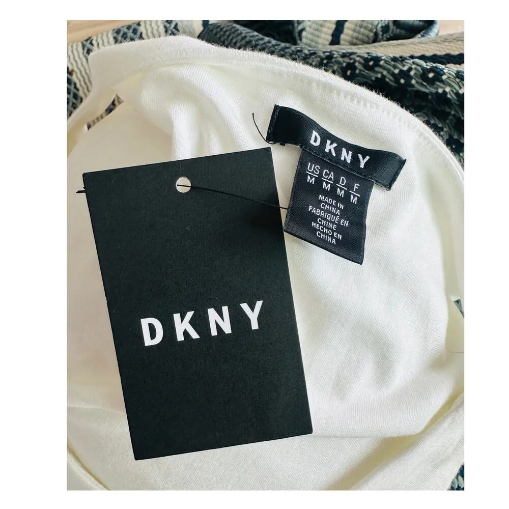 DKNY Dress KNee Length Black /White NWT Size Medium Career business wedding - Image 6