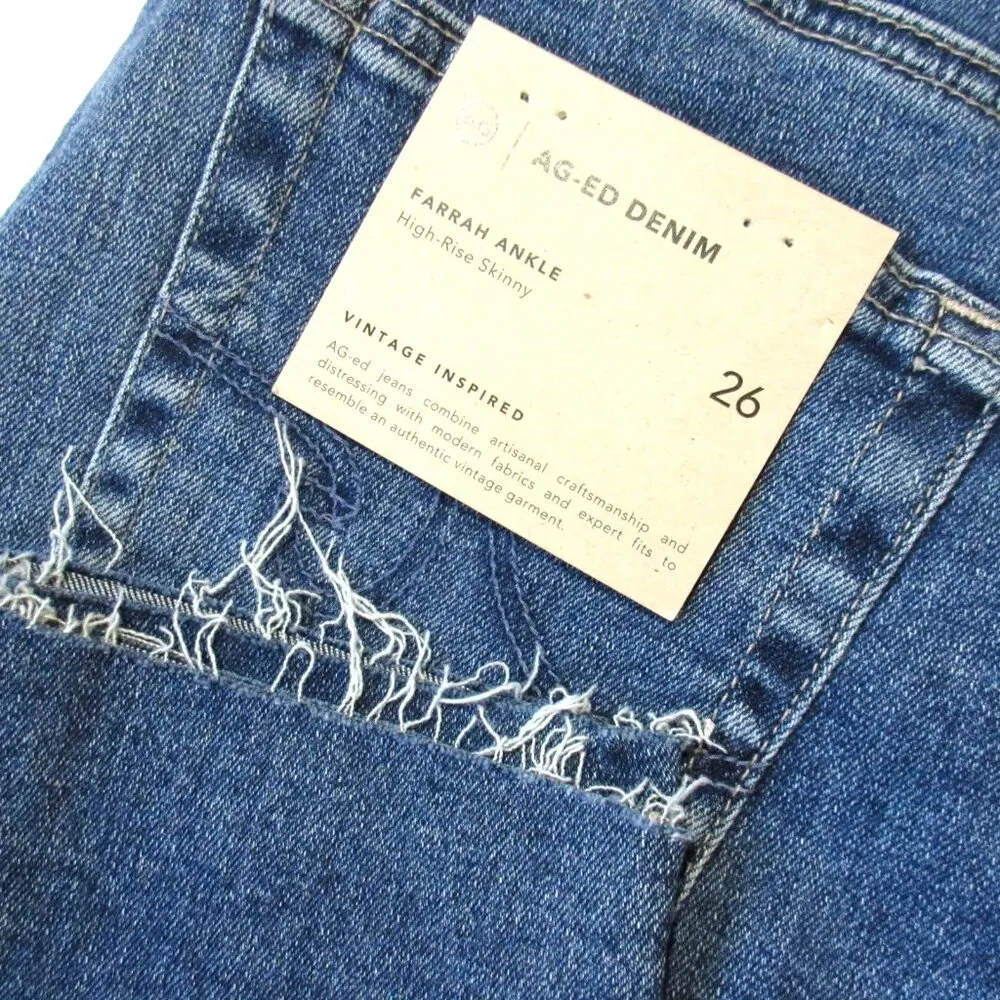 NWT Adriano Goldschmied AG Farrah Ankle Skinny in 12 Years Fluid Jeans 26 - Image 7